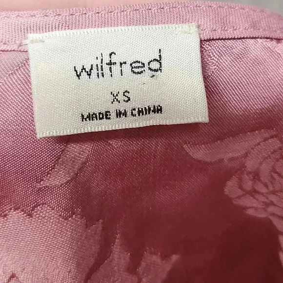 Aritzia Wilfred Callie Mini Wrap Satin Pink Floral Dress Size XS Women's - Picture 13 of 13